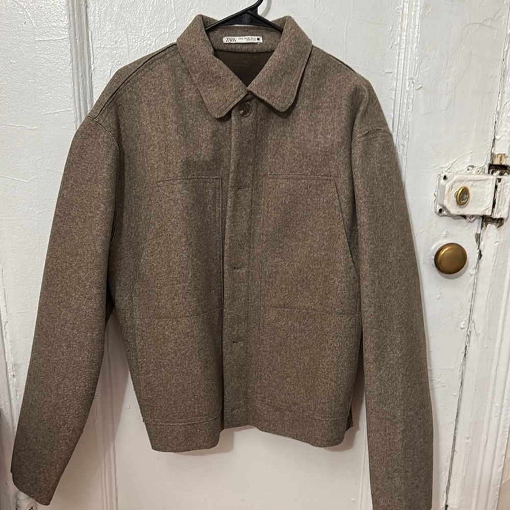 Zara Men's Tan Shirt Jacket